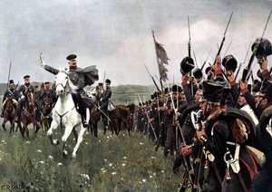 الجنرال Blucher قبل المعركة على Katzbach في 26 أغسطس 1813