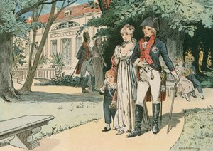 فريدريك ويليام الثالث ، ملك بروسيا (1770-1840) ، وزوجته الملكة لويز (1776-1810) ، في بارتيز عام 1800