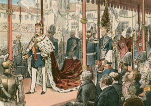 تتويج فيلهلم الأول ، ملك بروسيا وأول إمبراطور ألماني (1797-1888) ، في Konigsberg في عام 1861