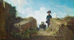 موقع الحياكة. حوالي عام 1860 بواسطة كارل سبيتزويج