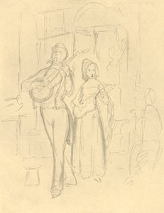 Strassensänger ، منتصف أواخر القرن التاسع عشر ، c1924. بواسطة كارل سبيتزويج