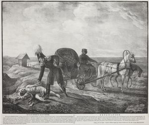 الإمبراطور ألكسندر الأول يساعد المحتاج ، 1820. بواسطة Carl von Hampeln