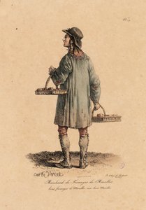 تاجر جبن من عائلة مارول من quot;Les cris de Parisquot; ج.1823-25 (ليثو) بواسطة كارل فيرنت