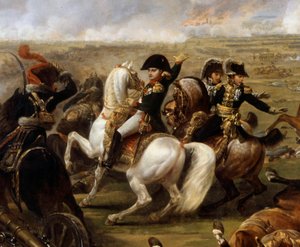 الإمبراطور نابليون الأول (1769-1821) في معركة فغرام في 5/07/1809 تفاصيل لوحة أنطوان كارل فيرنيه (1758-1836) القرن التاسع عشر بواسي سانت ليجر ، شاتو دي جروسبوا