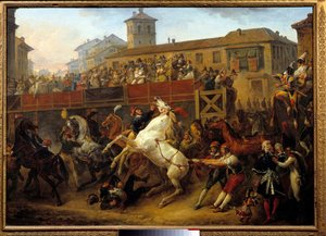 سباق خيول مجاني خلال الكرنفال. لوحة كارل فيرنيه (1758-1836)