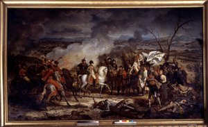 الحرب النابليونية: "" الإمبراطور نابليون الأول (1769-1821) أثناء معركة أوسترليتز في 2/12/1805. رسم أنطوان فيرنيه (1758-1836) 1805 بواسي سانت ليجيه. شاتو دي جروسبوا