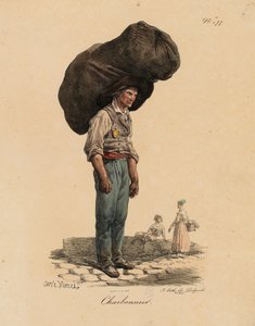 رجل الفحم من فيلم quot;Les Cris de Parisquot; بواسطة كارل فيرنت