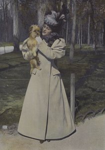 امرأة في حديقة في باريس (صورة ملونة) بواسطة Carle de Mazibourg