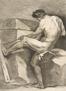 أكاديمية: رجل يسحب الحبل ، 1742-43. بواسطة كارل فان لو