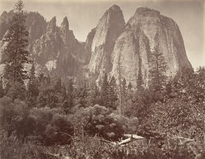 صخور الكاتدرائية وأبراج ، كاليفورنيا. 1872 ، طبع كاليفورنيا. 1876.