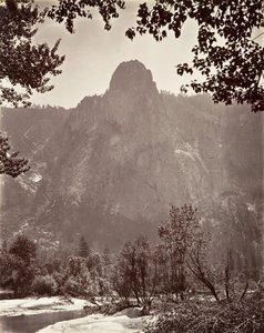 صخرة الحارس ، يوسمايت ، كاليفورنيا. 1872 ، طبع كاليفورنيا. 1876. بواسطة كارلتون إي واتكينز.