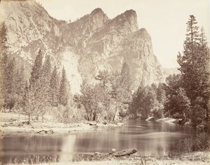 الأخوة الثلاثة ، يوسمايت ، كاليفورنيا. 1872 ، طبع كاليفورنيا. 1876.