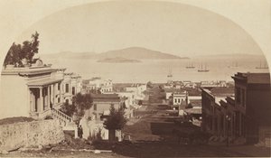 جزيرة الكاتراز وخليج سان فرانسيسكو ، في اتجاه الشمال ، 1880. بواسطة كارلتون إيمونز واتكينز