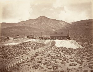 مباني نفق سوترو ، 1875 ، طبع كاليفورنيا. 1876. بواسطة كارلتون إيمونز واتكينز
