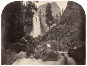 Piwyac، Vernal Fall، 300 قدم، يوسمايت، 1861. بواسطة كارلتون إيمونز واتكينز