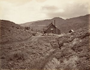 Sutro Tunnel Shaft رقم 3 ، 1875 ، مطبوع ca. 1876. بواسطة كارلتون إيمونز واتكينز