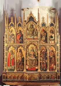 مادونا والطفل مع القديسين ، polyptych (تمبرا على اللوحة) بواسطة كارلو كريفيلي