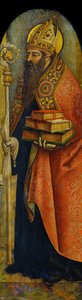"" تمثيل القديس أوغسطين لفرس النهر "(354-430) لوحة لكارلو كريفيلي (حوالي 1435-1495) حوالي 1480 المتحف الوطني للفن الغربي ، طوكيو ، اليابان بواسطة كارلو كريفيلي