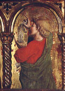 القديس يوحنا الإنجيلي ، تفاصيل من Sant'Emidio polyptych بواسطة كارلو كريفيلي