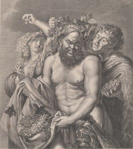 Bacchus برفقة Bacchante and a faun ، 1768 بواسطة جيوفاني باتيستا سيبرياني