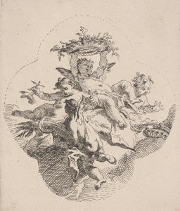 Putti عقد الزهور ، 1725-1775.