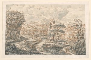 الرسم، الوادي، 1750-70 بواسطة كارلو مارشوني