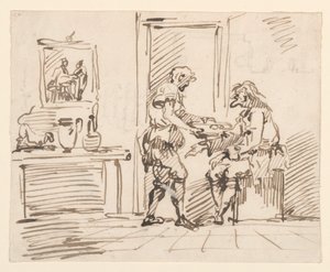 رسم، مشهد من النوع، 1725-1725-50 بواسطة كارلو مارشوني