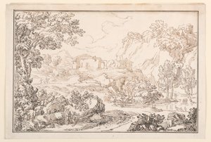 رسم، منظر طبيعي، 1770-1786 بواسطة كارلو مارشوني