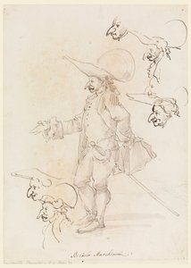 رسم، رسوم كاريكاتورية، حوالي 1725-1775 بواسطة كارلو مارشوني