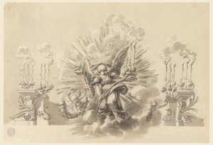 رسم، تصميم لزخرفة احتفالية، حوالي عام 1760 بواسطة كارلو مارشوني
