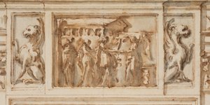 رسم، تصميم للبوابة الشمالية، المعرض الكبير، فيلا ألباني، روما، إيطاليا، 1755-1756
