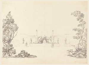 رسم، رسم تخطيطي لنافورة في الحديقة، 1740 بواسطة كارلو مارشوني