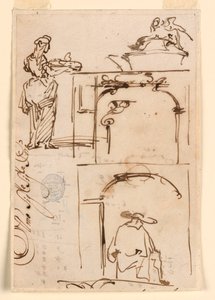 رسم، اسكتشات تخطيطية، 1725-50 بواسطة كارلو مارشوني