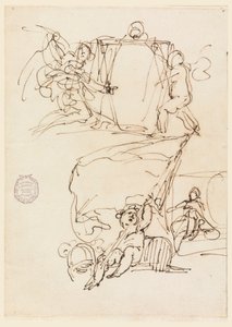 رسم، ثلاثة تخطيطات، قبل عام 1775
