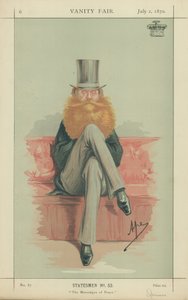 إيرل سبنسر ، رسول السلام ، 2 يوليو 1870 ، فانيتي فير كارتون بواسطة كارلو بيليجريني