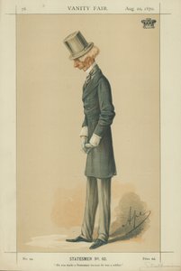 اللورد ستراتنايرن ، أصبح رجل دولة لأنه كان جنديًا ، 20 أغسطس 1870 ، كارتون فانيتي فير بواسطة كارلو بيليجريني