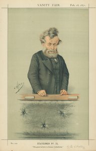 السيد جورج هاموند والي ، المؤمن الكبير بالكاثوليكية الرومانية ، 18 فبراير 1871 ، فانيتي فير كارتون بواسطة كارلو بيليجريني