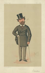 السيد Henry Du Pre Labouchere ، ضمان متواضع ، 7 نوفمبر 1874 ، فانيتي فير كارتون بواسطة كارلو بيليجريني