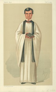 القس هنري وايت ، صلاة ، 26 ديسمبر 1874 ، كارتون فانيتي فير بواسطة كارلو بيليجريني