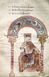 السيدة CCII fol.91v Apollo Medicus ، من Etymologiae بواسطة Isidore of Seville