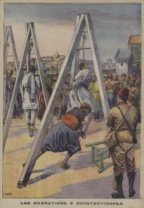 إعدام المشاركين في انقلاب العثمانيين عام 1909 في القسطنطينية