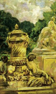 حديقة النافورة في نيم ، فرنسا ، 1911.