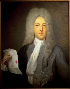 صورة جون لو (1671-1729) ، الممول والمراقب المالي الاسكتلندي في فرنسا ، المسؤول عن إفلاس عام 1720. لوحة لكاسيمير بالتازار (1811-1875) ، زيت على قماش بواسطة كازيمير دي بالتازار