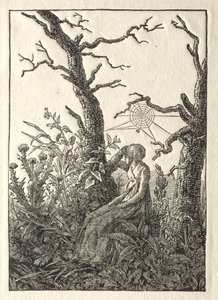 المرأة مع شبكة العنكبوت بين الأشجار العارية ، 1803. بواسطة كاسبار ديفيد فريدريش