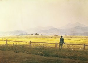 منظر لشميديبيرغيركام ، حوالي عام 1837 (ألوان مائية على ورق) بواسطة كاسبار ديفيد فريدريش