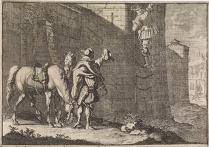 الجنرال هانز جورج فون أرنيم-بويتزنبورغ يهرب من السجن بواسطة لودر حبل ، 1638
