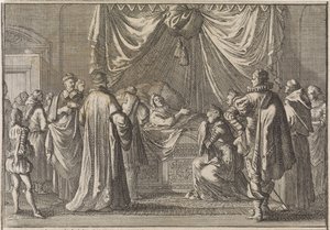 فراش موت ماريا دي ميديشي ، 1642 بواسطة كاسبار لويكن (منسوب إلى)