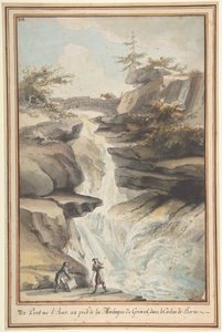 جسر على نهر Aar ، عند سفح Grimsel ، في كانتون برن ، كاليفورنيا. 1775. بواسطة كاسبار وولف