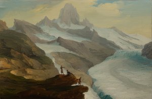 منظر من Bänisegg على نهر Grindelwald الجليدي السفلي. 1778 بواسطة كاسبار وولف