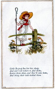رسم توضيحي لـ "لقد فقدت Little Bo-Peep أغنامها" ، كيت غريناواي بواسطة كاثرين غريناواي